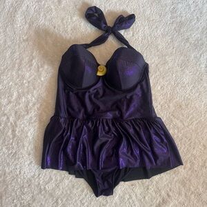 NWT Hot Topic Womens Disney The Little Mermaid Ursula Skirted Swimsuit Plus 2